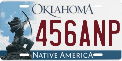 OK license plate 456ANP