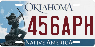 OK license plate 456APH