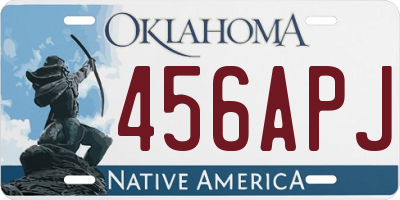 OK license plate 456APJ