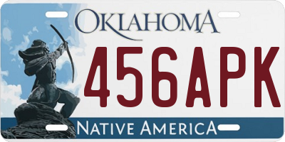 OK license plate 456APK