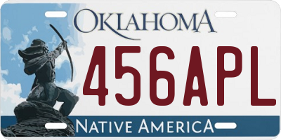 OK license plate 456APL