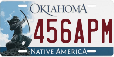OK license plate 456APM