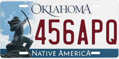 OK license plate 456APQ