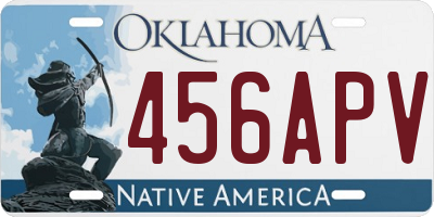 OK license plate 456APV