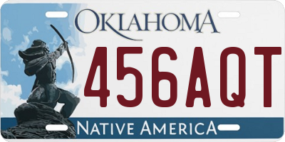 OK license plate 456AQT