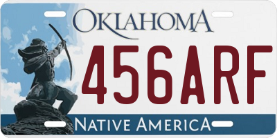 OK license plate 456ARF