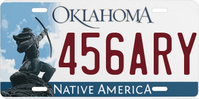 OK license plate 456ARY