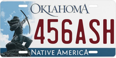 OK license plate 456ASH