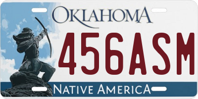 OK license plate 456ASM