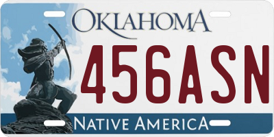 OK license plate 456ASN