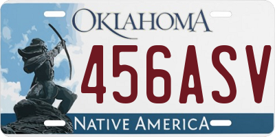 OK license plate 456ASV