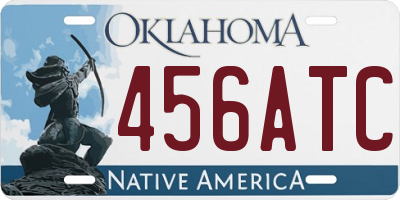 OK license plate 456ATC