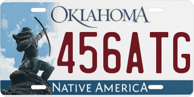 OK license plate 456ATG