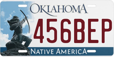 OK license plate 456BEP