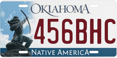OK license plate 456BHC