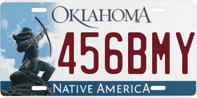 OK license plate 456BMY