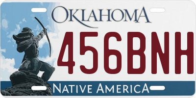 OK license plate 456BNH