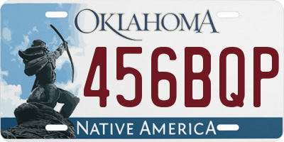 OK license plate 456BQP