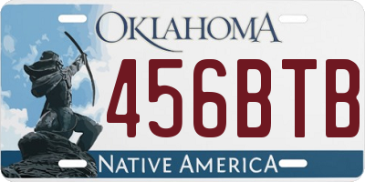 OK license plate 456BTB