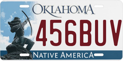 OK license plate 456BUV