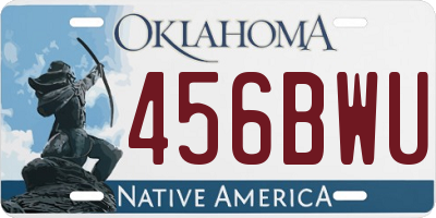 OK license plate 456BWU