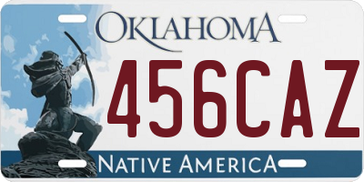 OK license plate 456CAZ