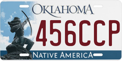 OK license plate 456CCP