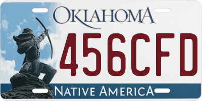 OK license plate 456CFD