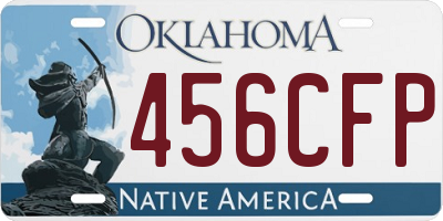 OK license plate 456CFP