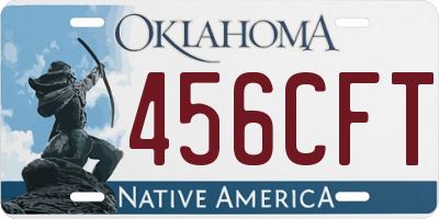 OK license plate 456CFT