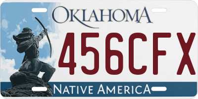 OK license plate 456CFX