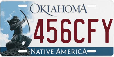 OK license plate 456CFY