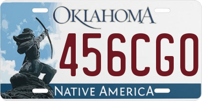 OK license plate 456CGO