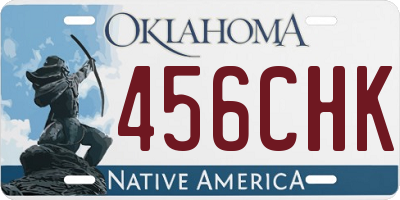 OK license plate 456CHK