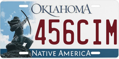 OK license plate 456CIM