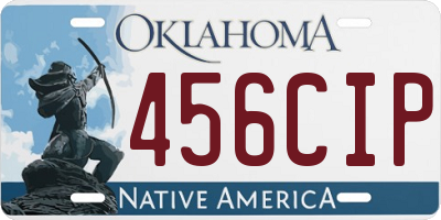 OK license plate 456CIP