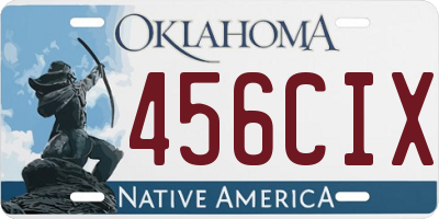 OK license plate 456CIX
