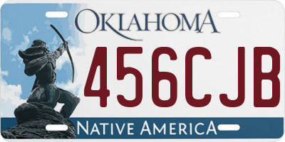OK license plate 456CJB