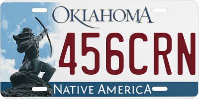 OK license plate 456CRN