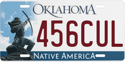 OK license plate 456CUL