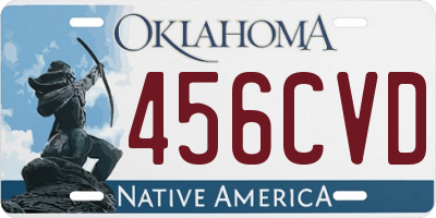 OK license plate 456CVD