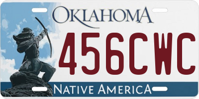 OK license plate 456CWC