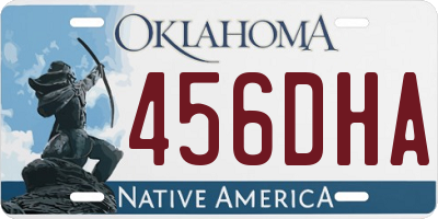 OK license plate 456DHA