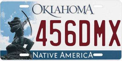 OK license plate 456DMX