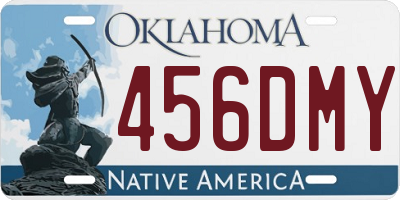 OK license plate 456DMY