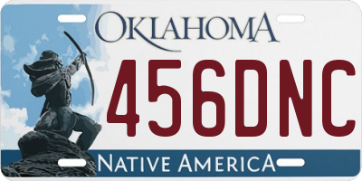 OK license plate 456DNC