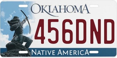 OK license plate 456DND