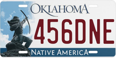 OK license plate 456DNE