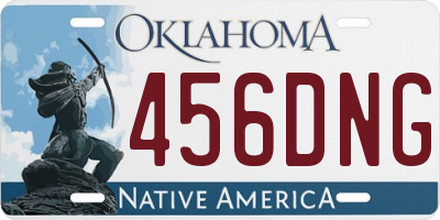 OK license plate 456DNG