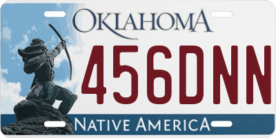 OK license plate 456DNN